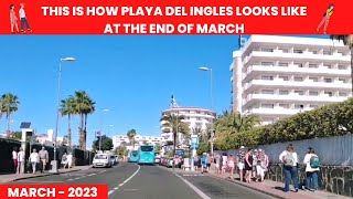 Gran Canaria🌴THIS IS HOW PLAYA DEL INGLES LOOKS LIKE AT THE END OF MARCH - 2023