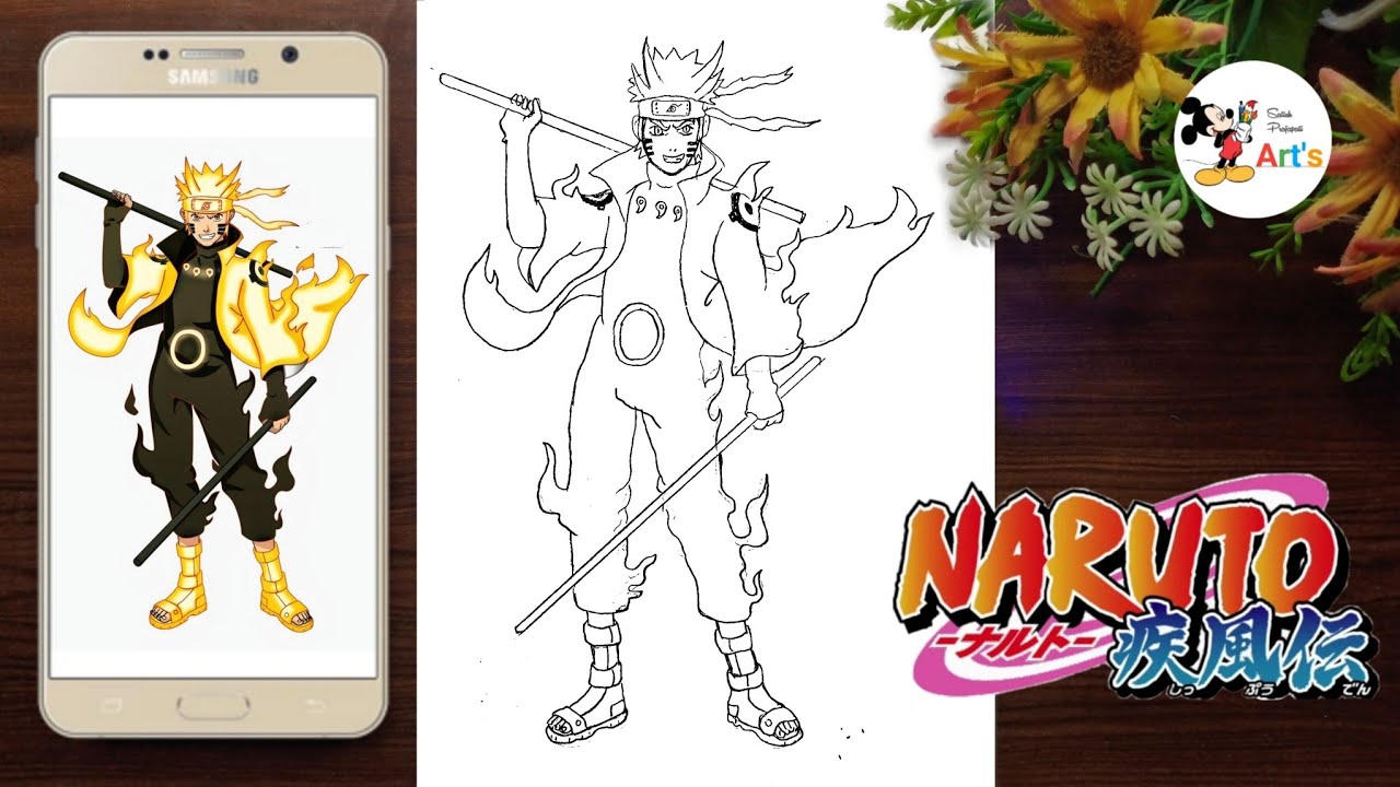 How to Draw Naruto Sage Mode (Full Body) || Naruto Sage Mode Drawing || Anime Drawing Easy - Naruto