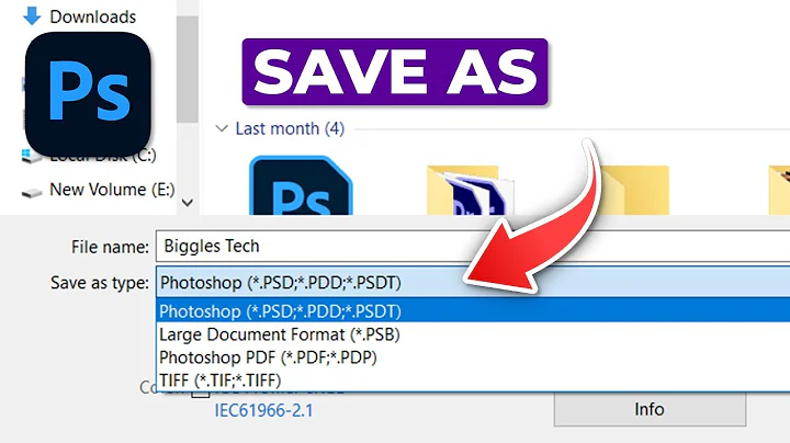 How To Fix Photoshop Save As only showing PSD, PSB, or Tiff