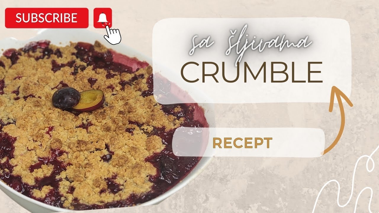 Crumble - savršen mrvičast, sočan kolač sa šljivama, miris jeseni #recepti #mrvaigram #crumble