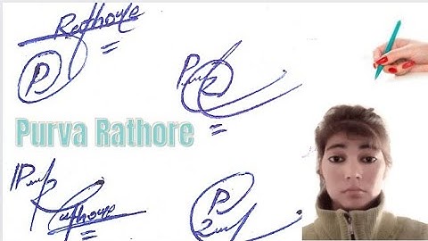 Purva Rathore name signature style