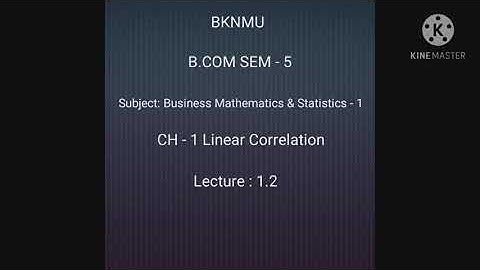 Linear Correlation (1.2)