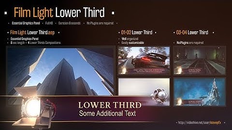 Film Light Lower Third MOGRT Template | Premiere Pro Templates | Videohive