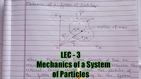 II Mechanics of a system of Particles II with Notes & easiest explanation in hindi