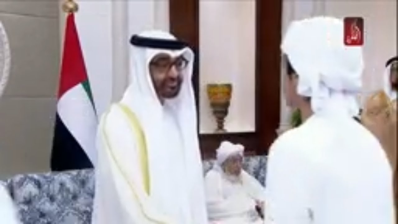 محمد بن زايد يستقبل جموع المهنئين بعيد الاضحى المبارك - قناة الظفرة 2018