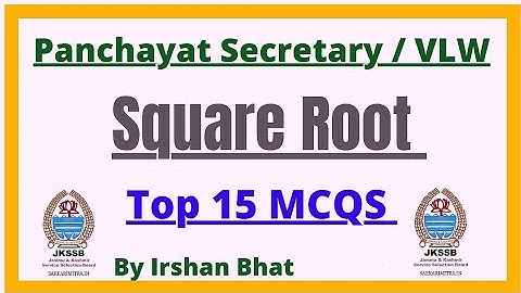 Square Root || Top 15 MCQS || JKPSI ||