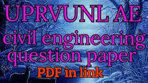 UPRVUNL AE ||civil engineering paper||part 1||