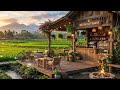 A Cozy Countryside Coffee Shop Atmosphere, Fresh Mornings with Soothing Jazz Music for Studying