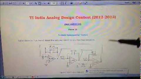 Texas Instruments Analog Design Contest Team 80-11 C (Phase 1-A)