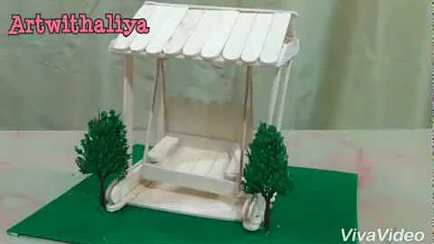 DIY ICE CREAM STICK/POPSICLE MINIATURE SWING OR JHULA/ARTWITHALIYA