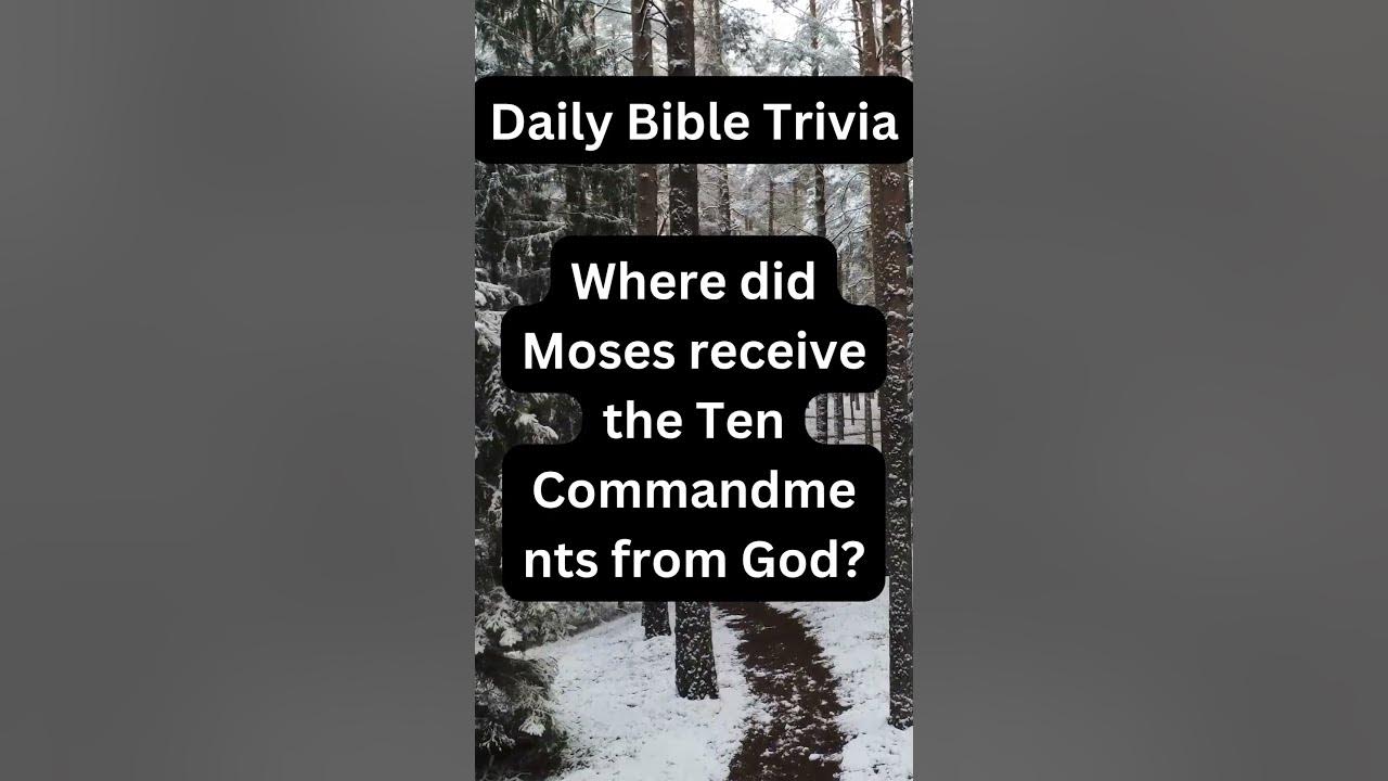 Where did moses receive the ten commandments from god youtube