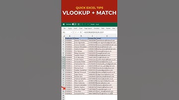 #shorts | VLOOKUP with MATCH in Excel