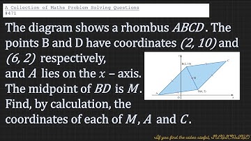 Coordinate Geometry |  Rhombus | Find the coordinates | KS4 Maths | GCSE | IGCSE | Higher Maths