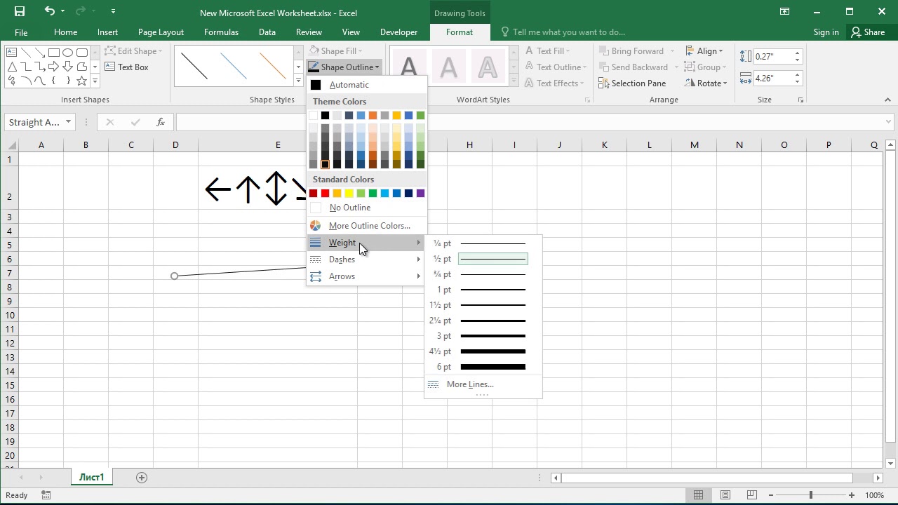 how-to-draw-different-types-of-arrows-in-excel-how-to-insert-arrows-in