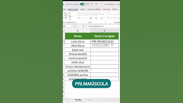 Como colocar a primeira letra maiúscula no Excel. #excel #excelbasico