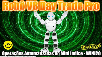 Robô Investidor Metatrader - Mini Indice V8 Day Trade Pro - WINJ20 - Pregão 09/04/2020