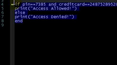 Lua Tutorial 5: Logical Operators!