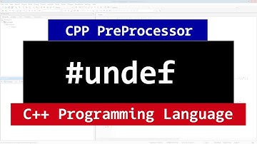 #undef Pre Processor Directive | C++ Video Tutorial