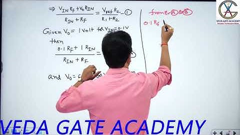 Analog Class 50 (OpAmp Previous GATE Problems) by Gurumurthy Sir @ VEDA GATE ACADEMY