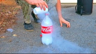 Don't Put Liquid Nitrogen into Plastic Bottle