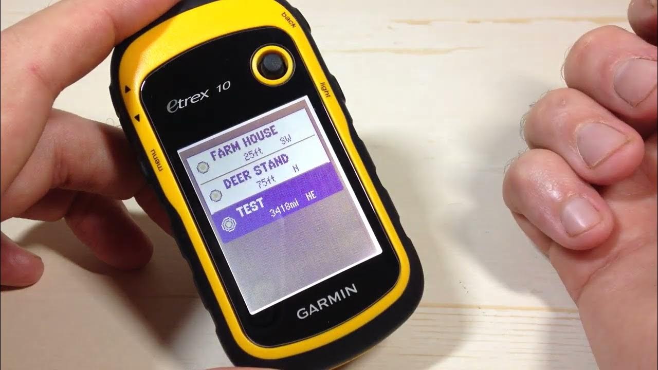 Garmin eTrex 10 How to Delete a Waypoint YouTube
