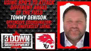 Using 1 & 2 Back RPO's to attack multiple field zones: York Lions OC Tommy Denison.