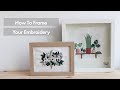 How to frame embroidery in Ikea picture frame