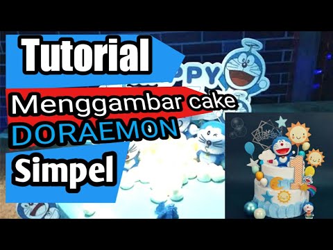  Cara  buat  cake doraemon  simple YouTube