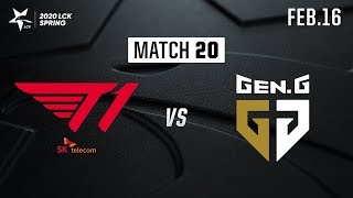 T1 vs GEN | Match20 H/L 02.16 | 2020 LCK 스프링