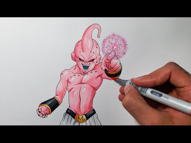 DRAWING MAJIN BOO DRAGON BALL - SPEED DRAWING ANIME 