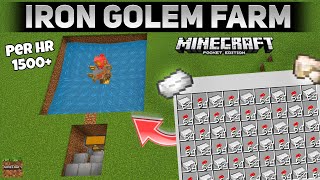 Best Iron Farm 😀 For Minecraft pe | SPYDE GAMING |