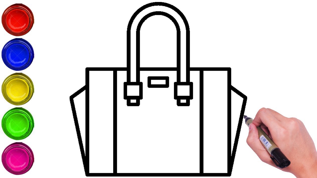 Handbag Drawing Womens Shoulder Bag Vector Stock Vector (Royalty Free)  1913756614 | Shutterstock