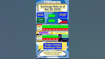 Saudi Riyals to Philippine Peso exchange rate as of Apr 28, 2025. #exchangerate #saudiriyalrate #ofw