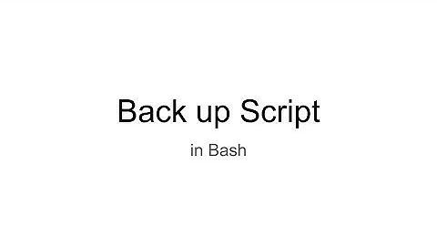 Backup Script in Bash