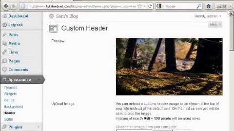 Video 40   How to Put a Custom Header in Your Blog