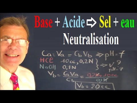 Vidéo: Quelle quantité d'acide faut-il pour neutraliser la base ?