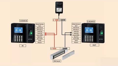 EM Lock connection with Secureye  Biometric Device | S-B100CB |