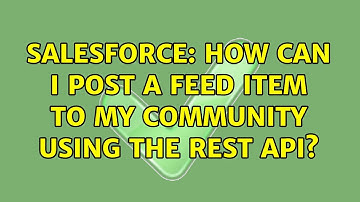 Salesforce: How can I post a feed item to my community using the REST API?