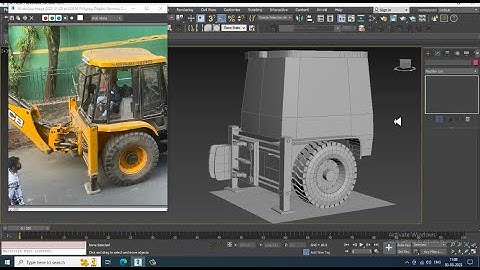 3dsMax Tutorials, Tutorial on 3D Modeling a JCB Construction Machine from Scratch in 3dsmax. Part 4