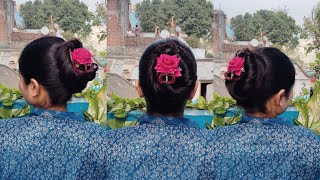 Clutcher bun hairstyle/Easy hairstyle/Self hairstyle.