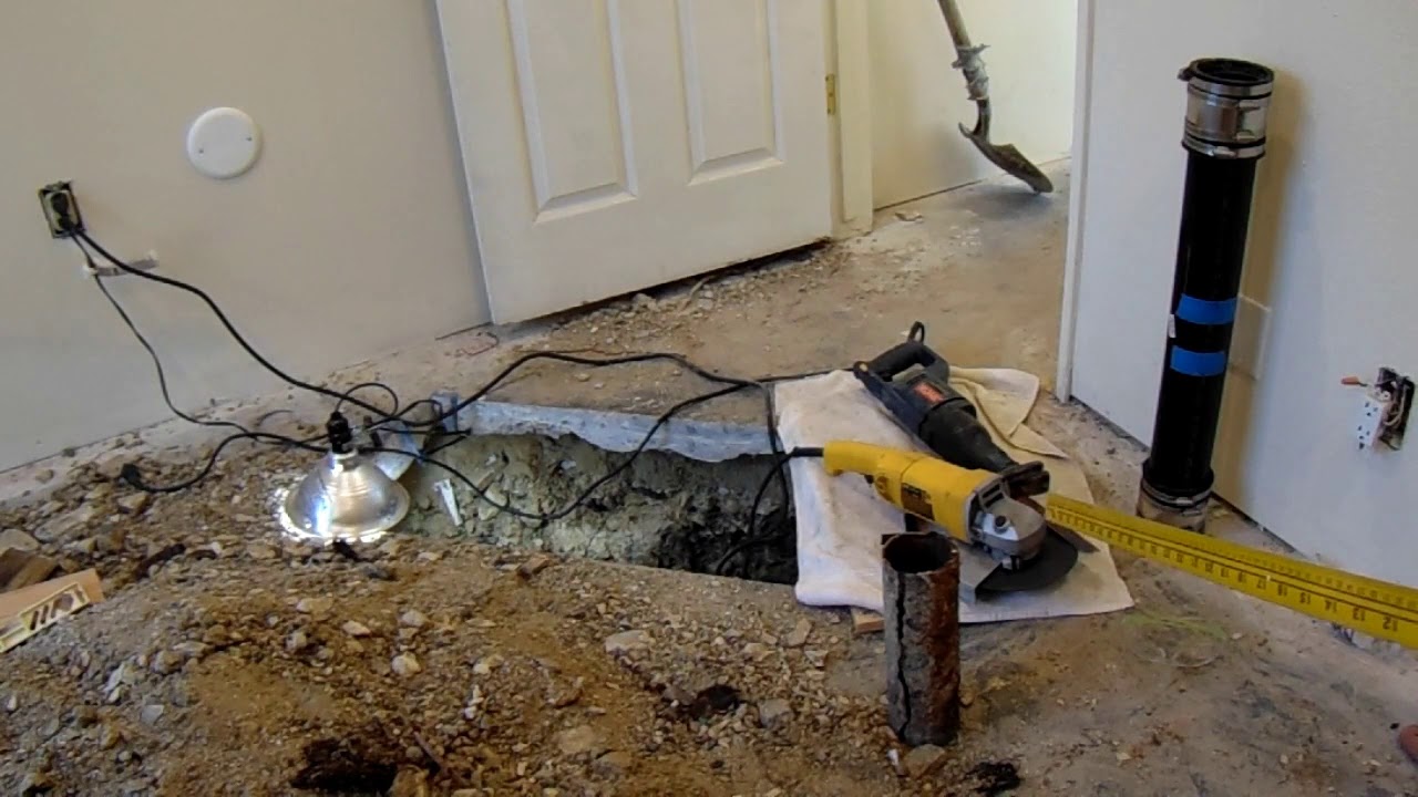 Sewer Line Under Concrete Slab Repair YouTube