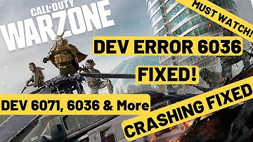 Call Of Duty Warzone Dev Error 6036 FIXED| Dev 6071 , 6038, 6065, 5757| DirectX Error Fixed|