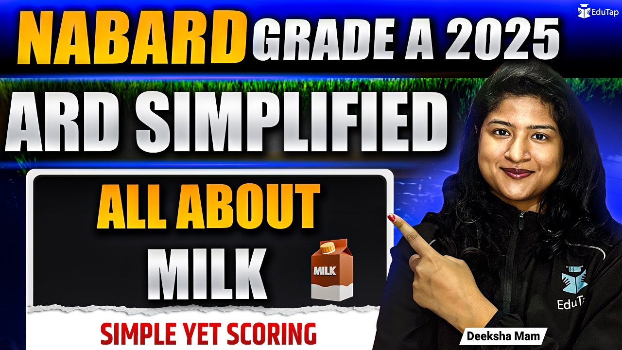 All about Milk ARD For NABARD Grade A 2025 | Agriculture and Rural ...