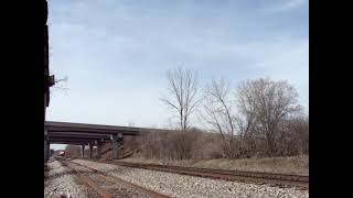 Amtrak #8 thru Pewaukee, WI on 3-12-24 w.329 - 14  On time.  America is on Board!
