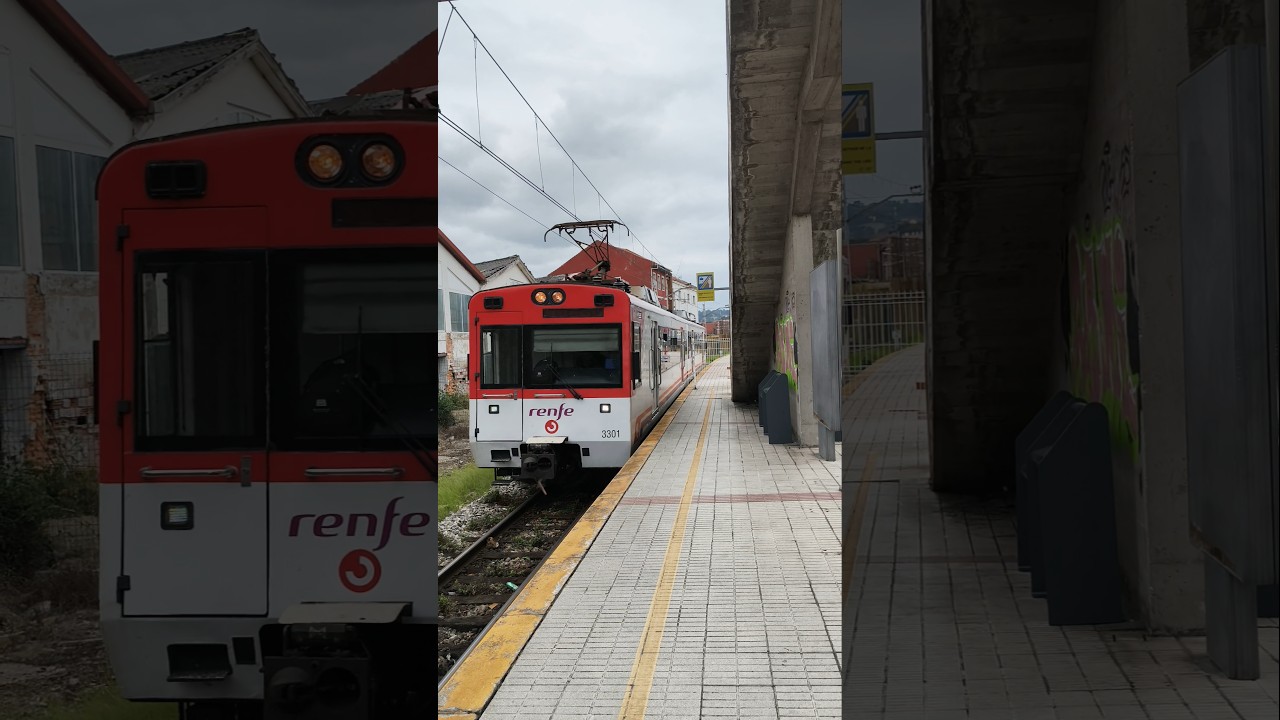 Cercanías Asturias C-4 serie 433 hacia Pravia entrando en Avilés