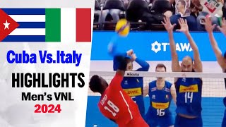 Cuba Vs. Italy Game Highlights (7-6-2024) WEEK 2 Men's VNL 2024|Volleyball nations league 2024