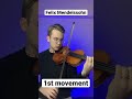 Mendelssohns violin concerto violin mendelssohn
