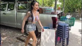 Beautiful & Hard Working Chef Lady Cooks Special Pork Noodle - Thai Street Food