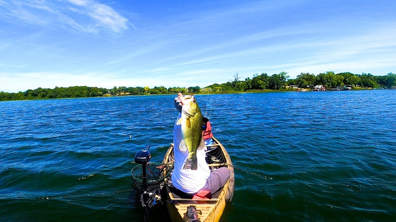 A REALLY WINDY Day of Bass Fishing | Part 2 | CANOE FISHING