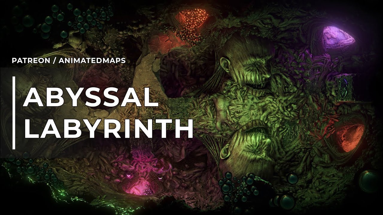 Abyssal Labyrinth | Animated Battle Map Pack Preview - YouTube